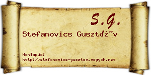 Stefanovics Gusztáv névjegykártya