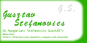 gusztav stefanovics business card